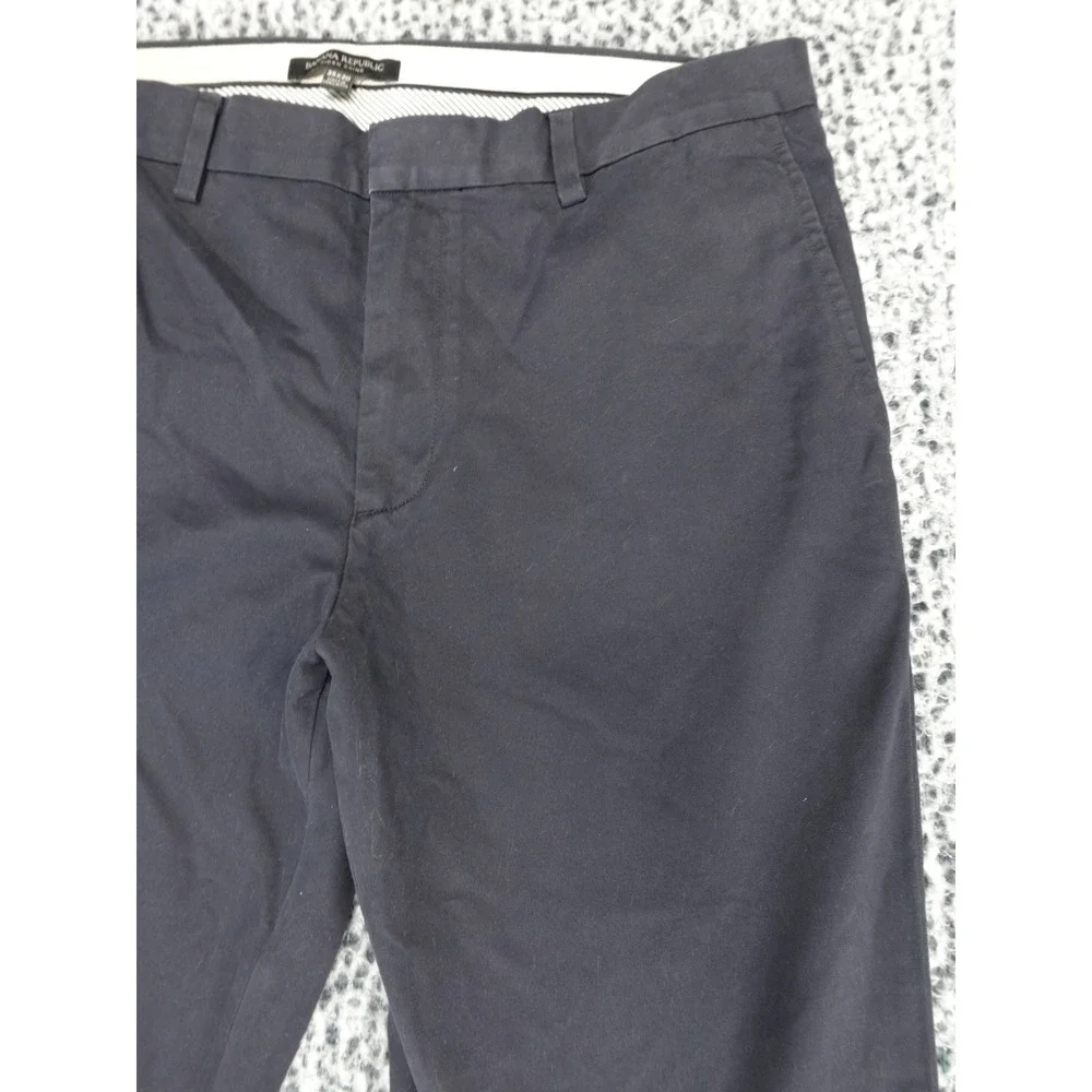 Banana Republic Mens Aiden Chino Pants 35x30‎ Navy Blue Slim Fit 100% Cotton